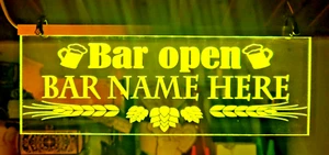 Männerhöhle LED Bar Schild - Leuchtschild Bar offen Neon Garten Bar Kneipe personalisiert - Bild 1 von 7