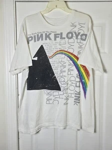 Pink Floyd Liquid Blue T-Shirt XL Dark Side Paris Rock Band White Moon Rainbow  - Picture 1 of 8