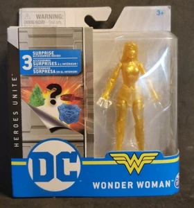 DC Heroes Unite 4" GOLD WONDER WOMAN Spin Master NEW - Picture 1 of 5