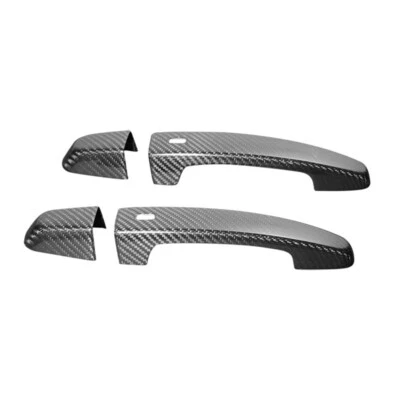 Real Carbon Fiber Exterior Door Handle Knob Cover For Chevrolet Camaro 2016-2021 - Image 1 of 4