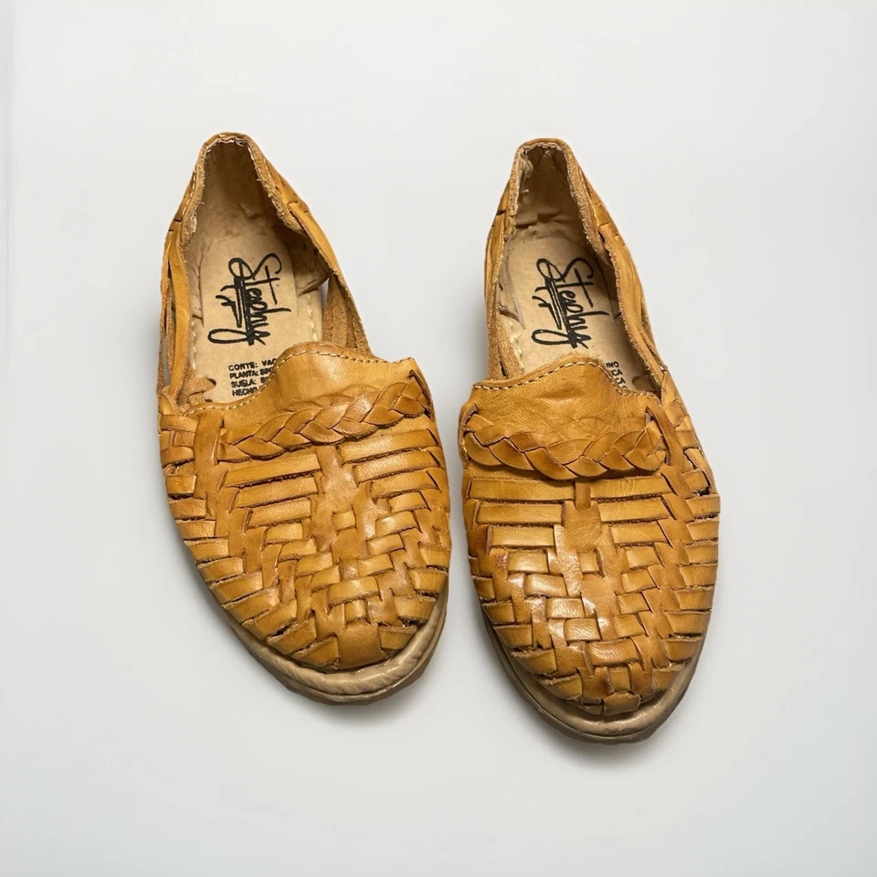 Sandalias de cuero Stephy Huaraches para niños pequeños México talla 17 (aproximadamente EE. UU. 2,5) Foto 1 de 4