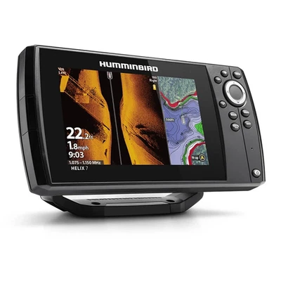 Humminbird HELIX 7 MEGA SI GPS G4 fish finder Dual Spectrum CHIRP Sonar 411930-1 - Image 1 of 4