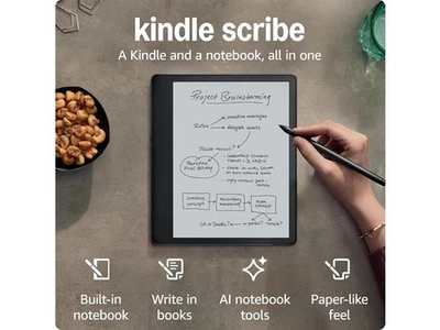 Amazon Kindle Scribe (32 GB) 10.2 con lápiz premium AI incorporado, tungsteno Foto 1 de 3