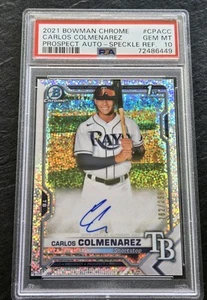 2021 Bowman Chrome Prospects Carlos Colmenarez SPECKLE AUTO SP /299, PSA 10 GEM! - Bild 1 von 3