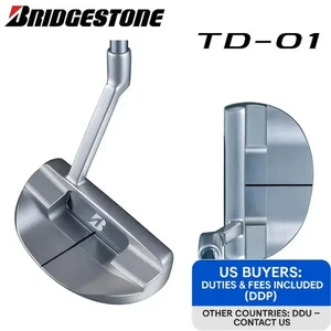 Bridgestone Golf Putter TD-01 34 in Slant Neck Mallet Type with Headcover - Picture 1 of 11
