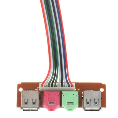 2 USB PC Computer Case 6.8CM Front Panel USB Audio Port Mic Earphone  NTAUS  _wo - Bild 1 von 4