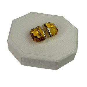 Swarovski Lucent orecchino singolo, giallo, placcato oro SCATOLA DANNEGGIATA - Foto 1 di 9