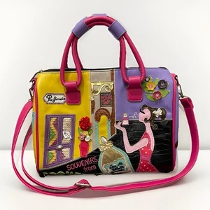 Borsa a mano souvenir dalla Provenza impreziosita ecopelle applique fiori chic - Foto 1 di 24