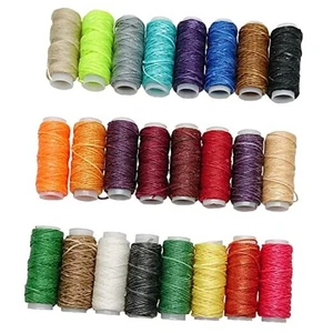 Colors Waxed Thread, Leather Sewing Thread,Hand Stitching Thread for Hand 24 - Picture 1 of 8