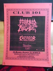 RARE Morbid Angel Kreator Paradise Lost 1993 CONCERT FLYER metal Covenant TEXAS - Bild 1 von 2