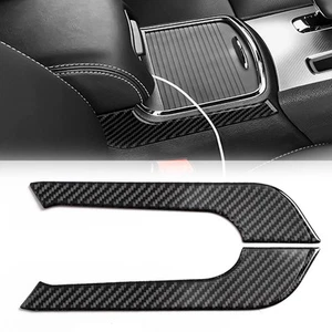 Real Carbon Fiber Interior Center Cup Holder Cover Trim For Dodge Charger 11-14 - Picture 1 of 10