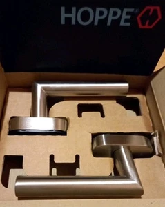 2× HOPPE Fenstergiff Amsterdam Secustik Edelstahl matt 35 mm E0400/US956 F69 - Bild 1 von 2