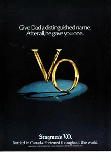 SEAGRAM'S V.O. WHISKY AD #6 RARE "GIVE DAD A DISTINGUISHED NAME. AFTER ALL, HE" - Imagen 1 de 1