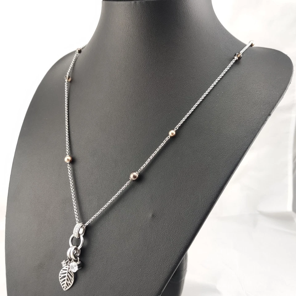 ⭐ Fossil Halskette Collier Anhänger Armband Band Armreif Kette Silber 302 ⭐ - Bild 1 von 3