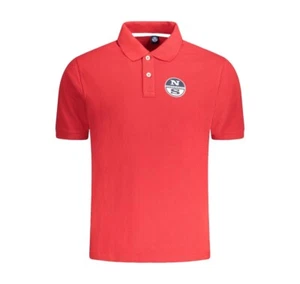 NORTH SAILS Polo T-shirt Rosso Logo New Uomo Tg XL - Foto 1 di 2