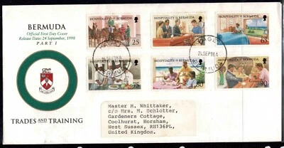 Bermuda 1998 Hospitality in Bermuda - First Day Cover - Set Of Six Stamps - Used - Image 1 of 2