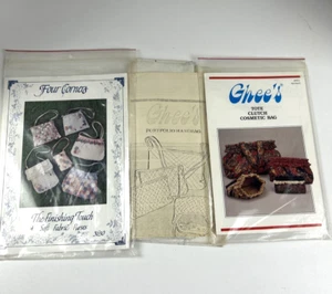 EZ GHEE’S / FOUR CORNERS HANDBAG PATTERNS & INSTRUCTIONS VINTAGE LOT OF 3 - Picture 1 of 8