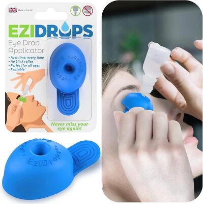 EziDrops - Eye Drop Dispenser Aid - Easy Eye Drop Applicator for Nozzle Head - &
