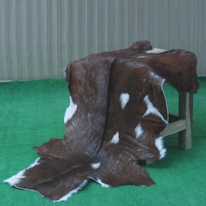 Handcrafted Dark Brown Goat Hide Rug – Naturally Soft & Durable - Picture 1 of 10
