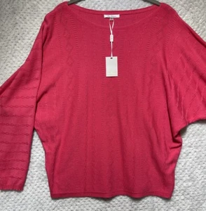 Vila Milano Pullover Damen Größe Large, Hot Pink weicher Pullover Dolmanärmel neu mit Etikett - Bild 1 von 9
