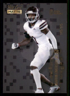 2022 Wild Card Matte Black Pattern Two #MB82 Martin Emerson Jr. /175 - Image 1 of 2