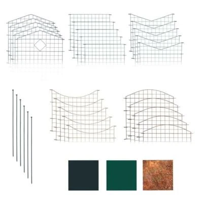 Teichzaun Gartenzaun Gitterzaun 11tlg Set Steckzaun Zaunset Metallzaun Gehege - Bild 1 von 4