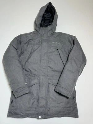 Chaqueta Parka Eddie Bauer WeatherEdge Premium Plumón de Ganso con Capucha Gris Para Hombre Mediana Foto 1 de 4