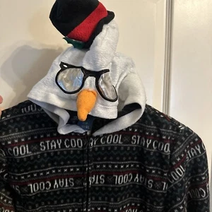 Max & Olivia Snowman One Piece Pajama Youth XL - Age 16-18 - Picture 1 of 6