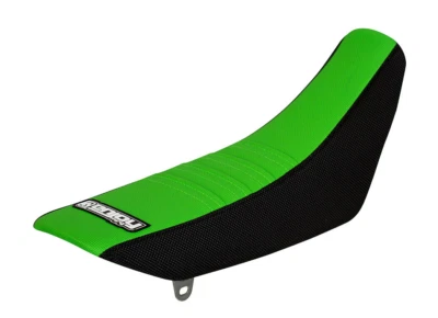 Pinza de cubierta de asiento Kawasaki KX 60 1982-2002 LADOS NEGROS/VERDE PLISADO SUPERIOR #115 Foto 1 de 4