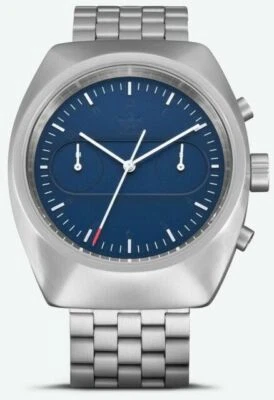 Adidas Process Chrono M3 Stainless Steel Silver Navy Men’s Watch Z18502-00 $180 - Image 1 of 3