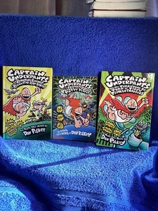 Captain Underpants Der acht Roman, Der neunte Roman, Der zehnte Roman Dav Pilkey - Bild 1 von 8