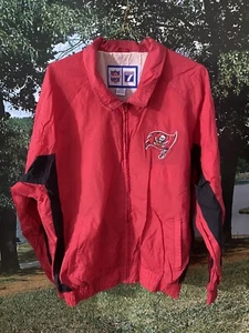 Vintage Tampa Bay Buccaneers NFL Logo 7 Game Day Puffer Jacket Large Free Ship - Picture 1 of 3