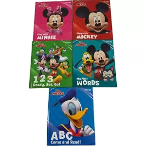 My First Smart Pad Books Disney Lot of 8 Mickey Minnie Words Letters Numbers - Picture 1 of 4