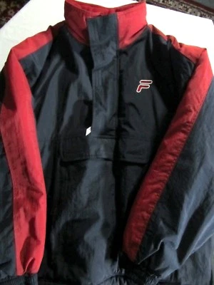 Fila Winter Jacket Coat Parka Pullover Size Large Dark Blue & Red VG Cond. SALE! - Image 1 of 4