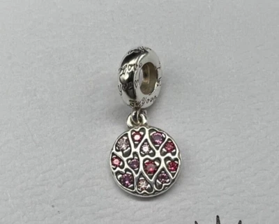 NOVO Berloque Pendurado Autêntico Pandora Padrão Coração Espumante 799558C01 - Imagem 1 de 4