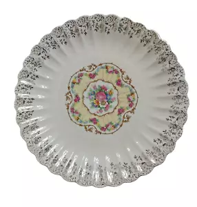 Vintage American Limoges 10" Dinner Plate Toledo Delight 22-k Gold N Ohio - Picture 1 of 3