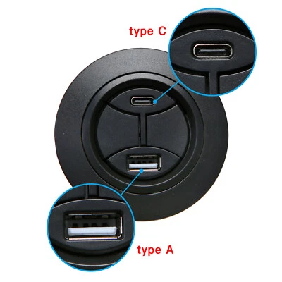 Power Recliner 5 Pin Round Switch Control with USB Type C Port and Backlight - Image 1 of 4