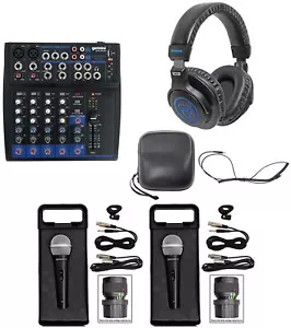 Gemini GEM-08USB 8-Ch. Bluetooth Mixer USB 8 Ins/2 Bus/3 Band EQ+Mics+Headphones - Picture 1 of 12
