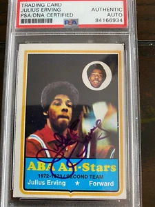 1973-74 Topps Julius Erving 2nd Year #240 all-star PSA DNA AUTO #255 Dr. J Rare - Picture 1 of 1