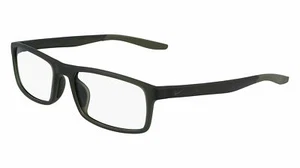 Nike 7119 307 Matte Black/Olive Plastic Optical Eyeglasses Frame 53-17-140 RX A - Picture 1 of 2