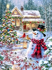 Springbok Cottage in the Snow 1000 Piece Jigsaw Puzzle - Picture 1 of 2