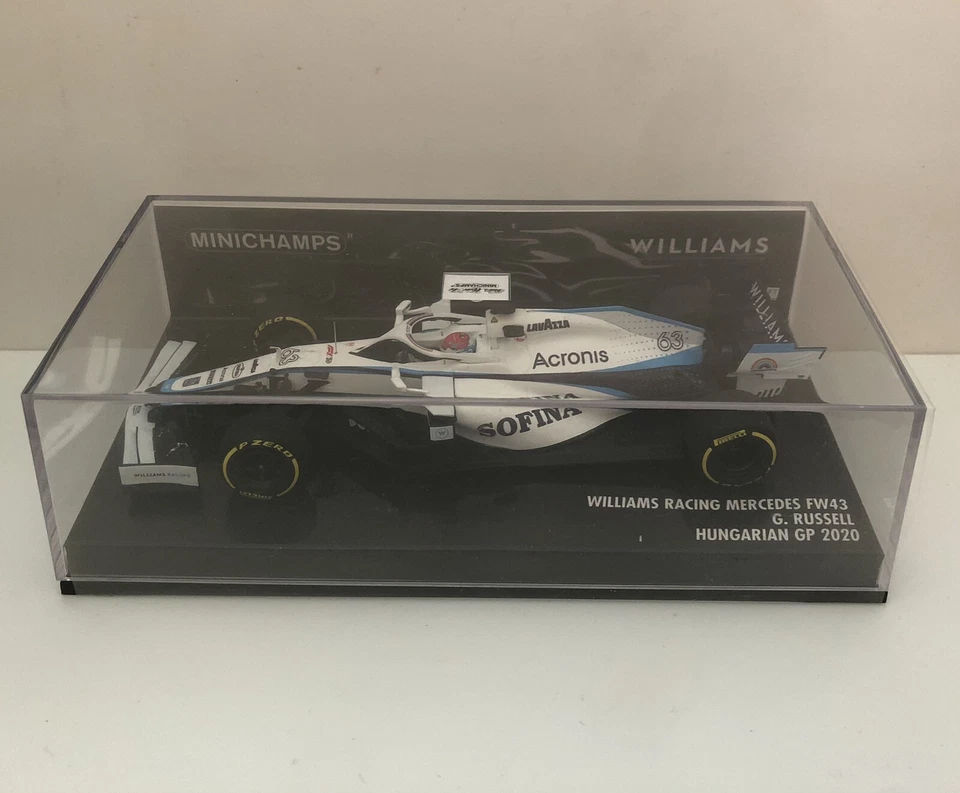 Minichamps F1 Williams FW43 2020 George Russell Hungarian GP 1/43 417200163 - Immagine 1 di 1
