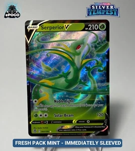 Serperior V 007/195 Ultra Rare Pokemon Silver Tempest Card MINT SHIPPED TODAY - Imagen 1 de 2