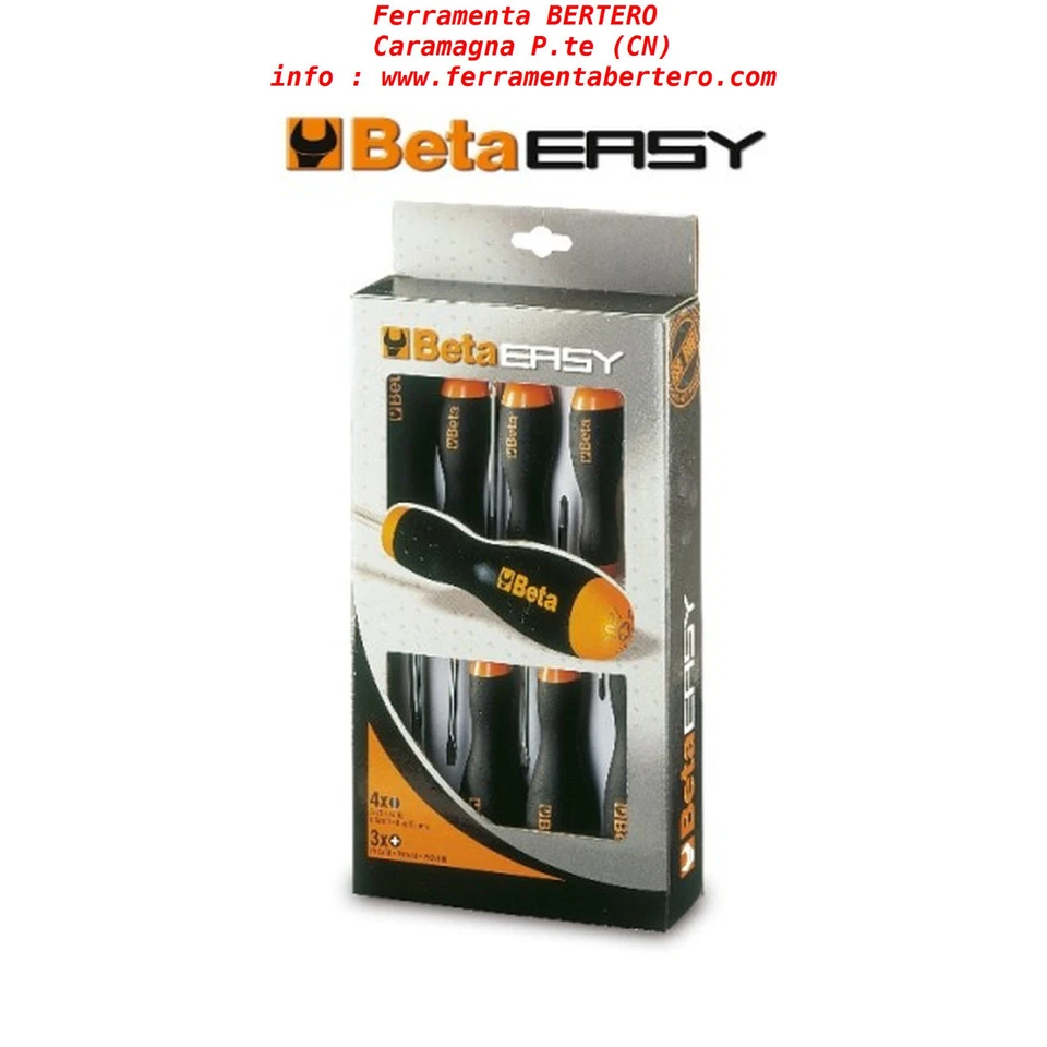 SET 8 giraviti cacciaviti BETA TOOLS 1203/D8P 1203   5 taglio + 3 croce - Immagine 1 di 1