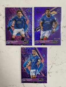 TOPPS FINEST UCC 2022-23 RANGERS BUNDLE GLASGOW LEON KING ROOKIE PURPLE /199 +2