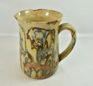 RARE PICHET EN TERRE CUITE VERNISSEE VALLAURIS JASPE DEBUT XXe SIECLE - Picture 1 of 8