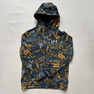 Under Armour Graffiti Hoodie Sweatshirt Boys Size Small Graphic Doodle Green - Picture 1 of 7