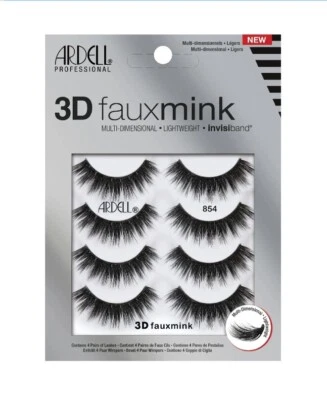 Ardell 3D Faux Mink Lashes Lightweight & Multidimensional 4 Pairs #854 - Image 1 of 4