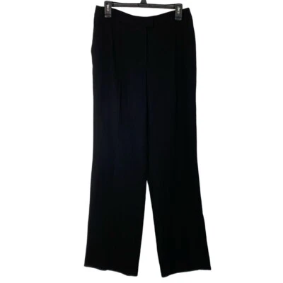 Pantalones negros de lana de pierna ancha Escada para mujer talla 6 bolsillos pantalones pantalones negocios Foto 1 de 4