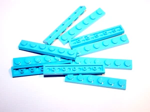 10x LEGO® Placa 1x6 3666 NUEVO Medio Azul - Imagen 1 de 1